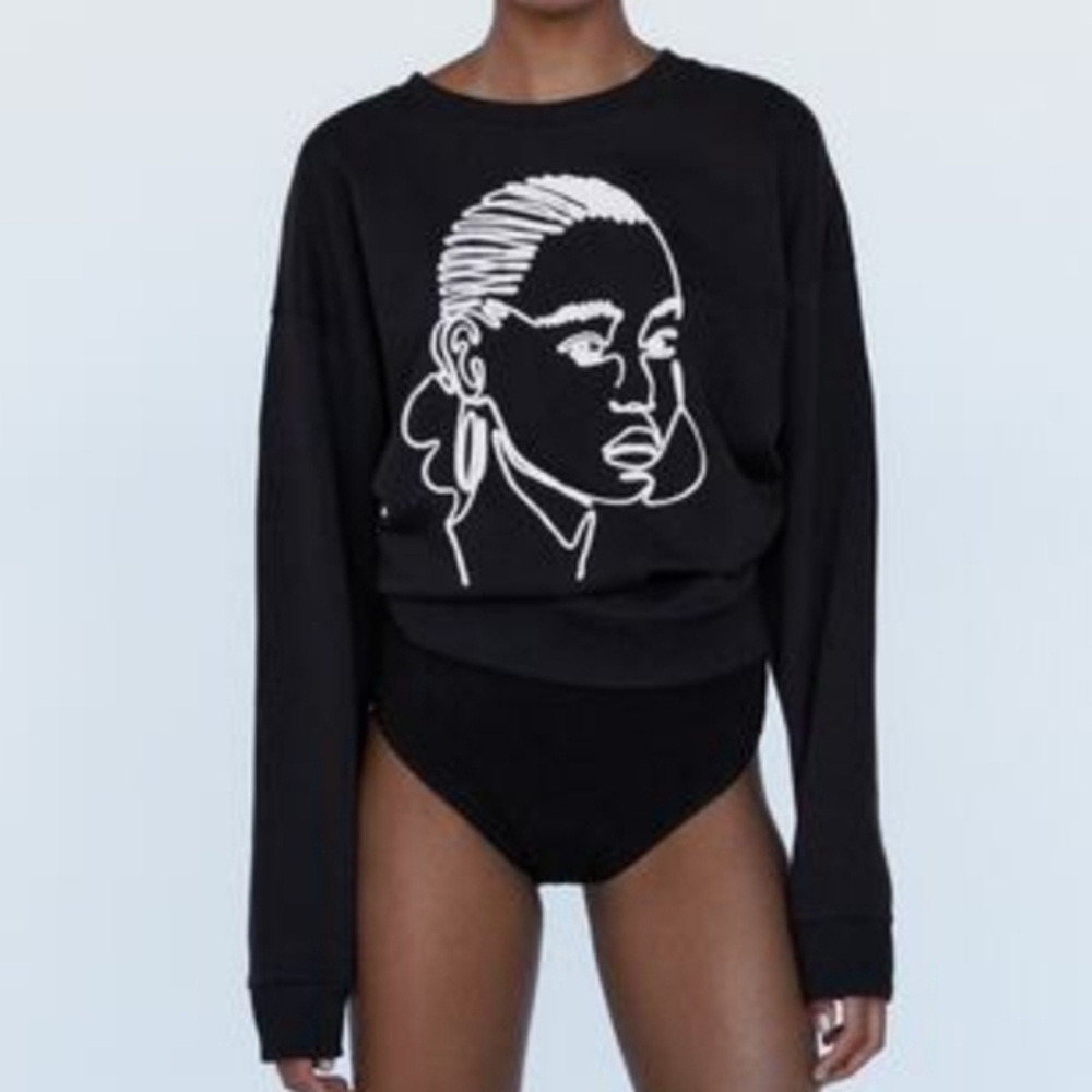 Raised Girl Sweatshirt ZARA
